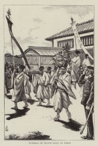 Funeral del Príncipe Sanjo en Tokio de Georges Ferdinand Bigot